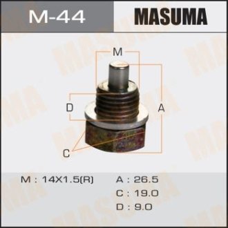 Пробка сливная поддона (с шайбой 14x1.5mm) Mazda (M-44) MASUMA M44