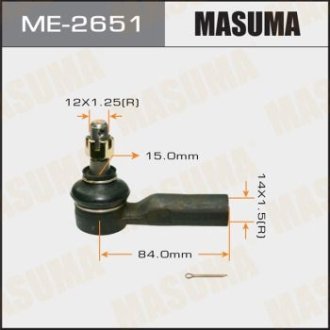 Наконечник рулевой тяги TOYOTA COROLLA, CAMRY #V2#, #E9#, AE110, 111, SXA10, ZNE14 (ME-2651) MASUMA ME2651