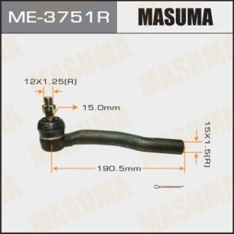 Наконечник рулевой тяги out TOYOTA AURIS, WINDOM/ MCV30, CAMRY ACV# RH MASUMA ME-3751R (фото 1)