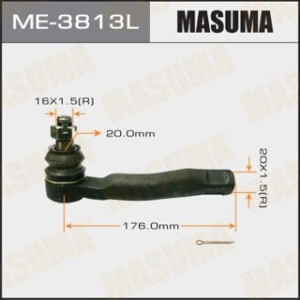 Наконечник рулевой out LH LAND CRUISER 100 LEXUS LX470 2000.08- MASUMA ME-3813L (фото 1)