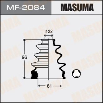 Пыльник ШРУСа внутреннего Toyota Auris (06-09), Corolla (00-06), Prius (09-11) (MF-2084) MASUMA MF2084