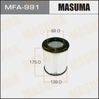 Фильтр воздушный HONDA CIVIC VIII, TOYOTA AVENSIS (05-08) (MFA-991) MASUMA MFA991