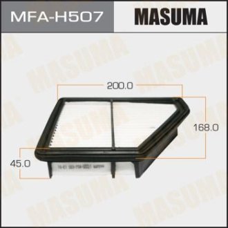 Воздушный фильтр A28009 LHD HONDA/ CIVIC/ V1400 09- (1/40) MASUMA MFA-H507 (фото 1)