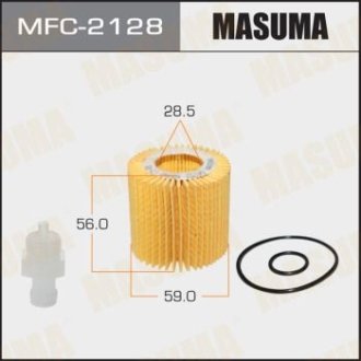 Фильтр масляный (вставка) Toyota Auris, Corolla, Yaris (08-) (MFC-2128) MASUMA MFC2128