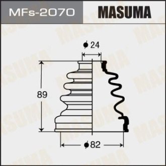 Пыльник ШРУСа (силикон)TOYOTA RAV_4 III (06-11)/MITSUBISHI L 200 (05-10), TOYOTA AVENSIS (01-09) (MFs-2070) MASUMA MFS2070 (фото 1)