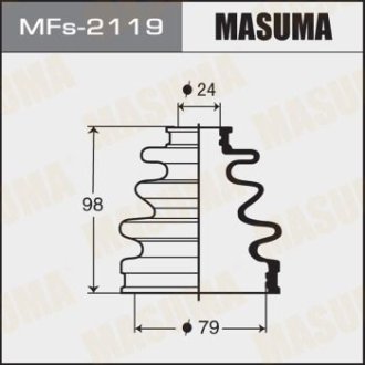 Пыльник ШРУСа наружного Mazda 6 (12-) / Toyota Corolla (00-06), Prius (00-05) силикон (MFs-2119) MASUMA MFS2119