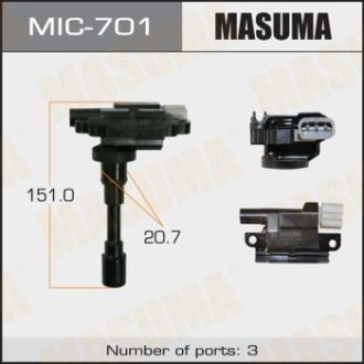 Катушка зажигания Suzuki Swift, SX4 1.5, 1.6 (-16) (MIC-701) MASUMA MIC701 (фото 1)