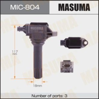 Катушка зажигания Subaru Forester, Legacy 2.0, 2.5 (12-) (MIC-804) MASUMA MIC804