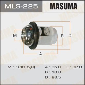 Гайка колеса (MLS-225) MASUMA MLS225