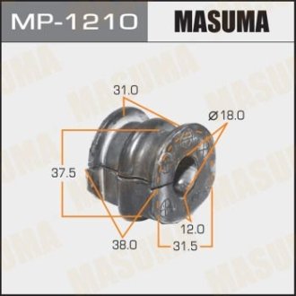 Втулка стабилизатора переднего (Кратно 2) Nissan Micra (10-13) (MP-1210) MASUMA MP1210 (фото 1)