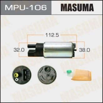 Бензонасос электрический (+сеточка) Mazda/ Mitsubishi/ Nissan/ Suzuki/ Toyota (MPU-106) MASUMA MPU106