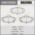 Колодки тормозные передн HYUNDAI ACCENT III, HYUNDAI GETZ (02-10), HYUNDAI ELANTRA (00-06)/HYUNDAI ACCENT II (99-06) (MS-0306) MASUMA MS0306 (фото 1)