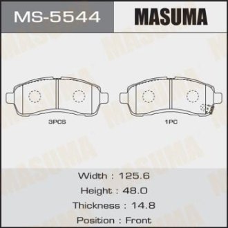 Колодки тормозные (MS-5544) MASUMA MS5544