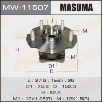 Ступица колеса заднего в сборе с подшипником Lexus NX200 (14-)/ Toyota RAV4 (05-) 4WD (MW-11507) MASUMA MW11507 (фото 1)