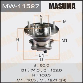 Ступица колеса (MW-11527) MASUMA MW11527