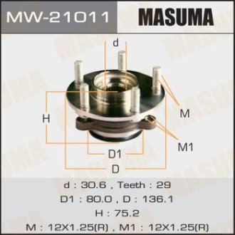 Ступица колеса (MW-21011) MASUMA MW21011