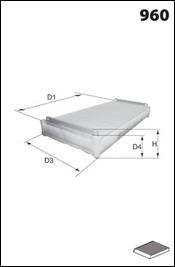 Фільтр повітря (салону) MECAFILTER JLR7087