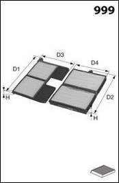 Фільтр повітря (салону) MECAFILTER JLR7210