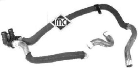 Патрубок системы отопления Citroen Berlingo, Xsara/Peugeot Partner 1.9D (02-) Metalcaucho 08555