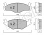 Комплект тормозных колодок, дисковый механизм Metelli 2200452 (фото 1)