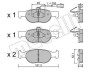 Комплект гальмівних колодок (дискових) Metelli 2200790 (фото 1)