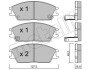 Комплект тормозных колодок (дисковых) Metelli 2200811 (фото 2)