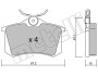 Комплект гальмівних колодок з 4 шт. дисків Metelli 2201000 (фото 1)