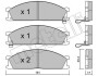 Комплект тормозных колодок, дисковый механизм Metelli 2201071 (фото 1)