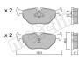 Комплект тормозных колодок (дисковых) Metelli 2201250 (фото 1)