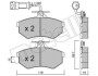 Комплект тормозных колодок, дисковый механизм Metelli 2201481 (фото 1)