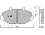 Комплект тормозных колодок, дисковый механизм Metelli 2201950 (фото 1)