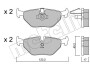 Комплект тормозных колодок (дисковых) Metelli 2202100 (фото 9)