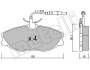 Комплект гальмівних колодок (дискових) Metelli 2202140 (фото 8)