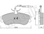 Комплект гальмівних колодок (дискових) Metelli 2202170 (фото 2)