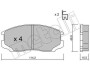 Комплект гальмівних колодок (дискових) Metelli 2202211 (фото 1)