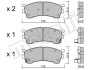 Комплект гальмівних колодок (дискових) Metelli 2202231 (фото 2)