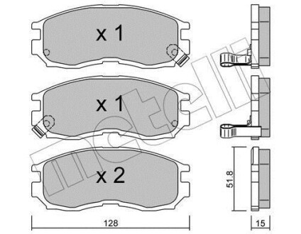 Комплект тормозных колодок (дисковых) Metelli 2202240