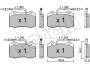 Комплект тормозных колодок, дисковый механизм Metelli 2202511 (фото 1)