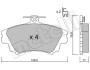 Комплект гальмівних колодок (дискових) Metelli 2202860 (фото 2)