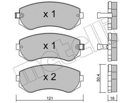 Комплект гальмівних колодок (дискових) Metelli 2203040