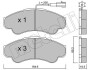 Комплект гальмівних колодок (дискових) Metelli 2203260 (фото 2)