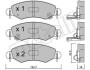 Комплект тормозных колодок (дисковых) Metelli 2203391 (фото 1)