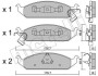 Комплект тормозных колодок, дисковый механизм Metelli 2203550 (фото 1)