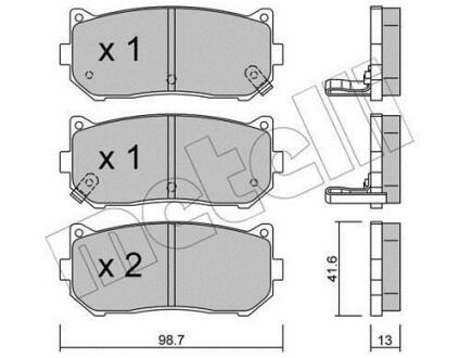 Комплект тормозных колодок (дисковых) Metelli 2203720