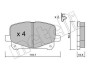 Комплект тормозных колодок, дисковый механизм Metelli 2204430 (фото 1)