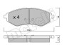 Комплект гальмівних колодок (дискових) Metelli 2205080 (фото 2)