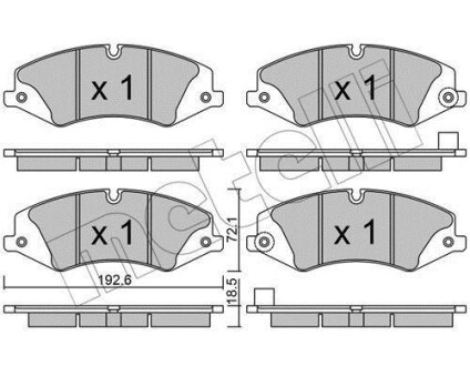 Комплект тормозных колодок (дисковых) Metelli 22-0836-6