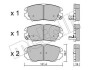 Комплект тормозных колодок (дисковых) Metelli 2208410 (фото 1)