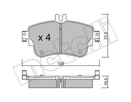 Комплект тормозных колодок (дисковых) Metelli 2209640