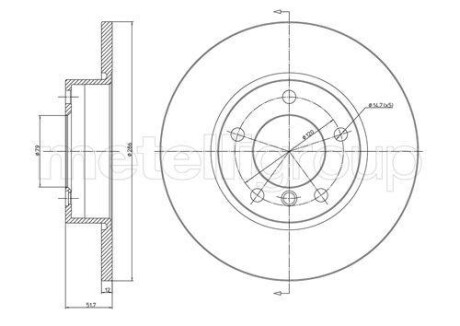 Диск тормозной Metelli 230227C